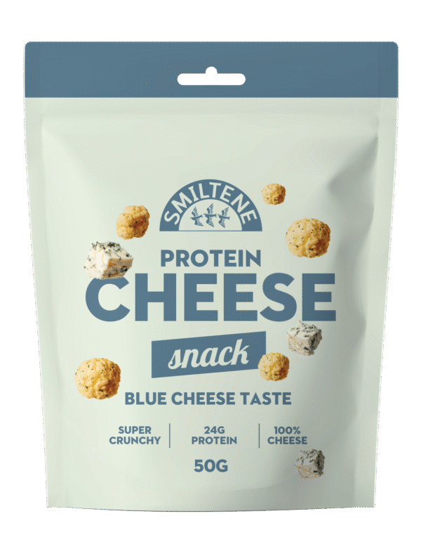 Cheese snack with blue cheese flavor